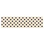 Polka Dots - Black on Champagne Orange Satin Scarf (Oblong)