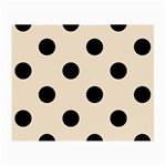 Polka Dots - Black on Champagne Orange Small Glasses Cloth