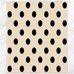 Polka Dots - Black on Champagne Orange Canvas 8  x 10 