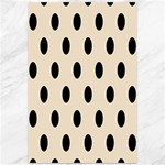 Polka Dots - Black on Champagne Orange Canvas 12  x 18 