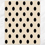 Polka Dots - Black on Champagne Orange Canvas 16  x 20 