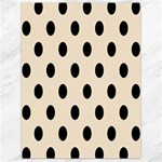 Polka Dots - Black on Champagne Orange Canvas 18  x 24 