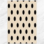 Polka Dots - Black on Champagne Orange Canvas 20  x 30 
