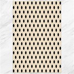 Polka Dots - Black on Champagne Orange Canvas 24  x 36 