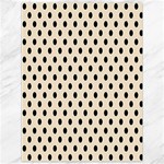 Polka Dots - Black on Champagne Orange Canvas 36  x 48 