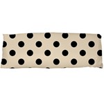 Polka Dots - Black on Champagne Orange Body Pillow Case (Dakimakura) (One Side)