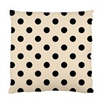 Polka Dots - Black on Champagne Orange Standard Cushion Case (One Side)