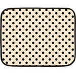 Polka Dots - Black on Champagne Orange Double Sided Fleece Blanket (Mini)