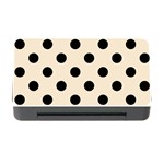 Polka Dots - Black on Champagne Orange Memory Card Reader with CF