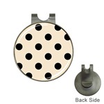 Polka Dots - Black on Champagne Orange Golf Ball Marker Hat Clip