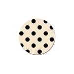 Polka Dots - Black on Champagne Orange Golf Ball Marker (10 pack)