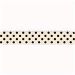 Polka Dots - Black on Champagne Orange Small Bar Mat