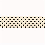 Polka Dots - Black on Champagne Orange Medium Bar Mat
