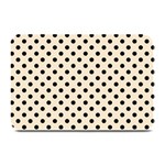 Polka Dots - Black on Champagne Orange Plate Mat