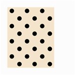 Polka Dots - Black on Champagne Orange Small Garden Flag (Two Sides)