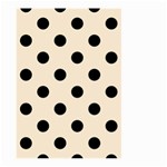 Polka Dots - Black on Champagne Orange Large Garden Flag (Two Sides)