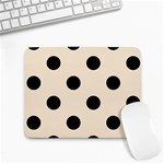 Polka Dots - Black on Champagne Orange Small Mousepad