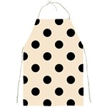Polka Dots - Black on Champagne Orange Full Print Apron