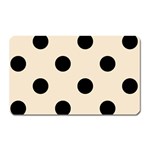 Polka Dots - Black on Champagne Orange Magnet (Rectangular)