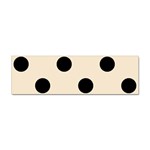 Polka Dots - Black on Champagne Orange Sticker Bumper (100 pack)