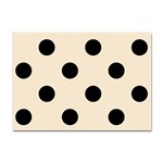 Polka Dots - Black on Champagne Orange Sticker A4 (100 pack)