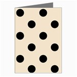 Polka Dots - Black on Champagne Orange Greeting Cards (Pkg of 8)