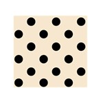Polka Dots - Black on Champagne Orange Greeting Card 5  x 7 