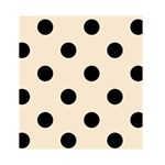 Polka Dots - Black on Champagne Orange Greeting Card 4.5  x 6 