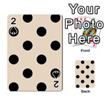 Polka Dots - Black on Champagne Orange Playing Cards 54 Designs
