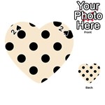 Polka Dots - Black on Champagne Orange Playing Cards 54 (Heart)