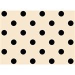 Polka Dots - Black on Champagne Orange Birthday Cake 3D Greeting Card (7x5)