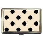 Polka Dots - Black on Champagne Orange Cigarette Money Case