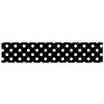 Polka Dots - Champagne Orange on Black Flano Scarf (Small)