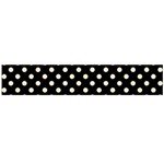 Polka Dots - Champagne Orange on Black Flano Scarf (Large)