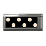 Polka Dots - Champagne Orange on Black Superlink Italian Charm (9mm)