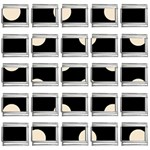 Polka Dots - Champagne Orange on Black 9mm Italian Charm (25 pack)