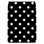 Polka Dots - Champagne Orange on Black Removable Flap Cover (L)