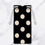 Polka Dots - Champagne Orange on Black Jewelry Bag