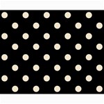 Polka Dots - Champagne Orange on Black Collage 8  x 10 
