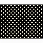 Polka Dots - Champagne Orange on Black Collage 11  x 14 