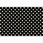 Polka Dots - Champagne Orange on Black Collage 12  x 18 