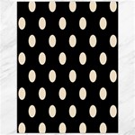 Polka Dots - Champagne Orange on Black Canvas 12  x 16 