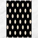 Polka Dots - Champagne Orange on Black Canvas 12  x 18 