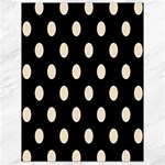 Polka Dots - Champagne Orange on Black Canvas 18  x 24 