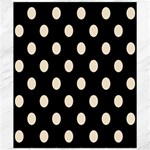 Polka Dots - Champagne Orange on Black Canvas 20  x 24 