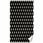 Polka Dots - Champagne Orange on Black Canvas 40  x 72 