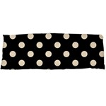Polka Dots - Champagne Orange on Black Body Pillow Case (Dakimakura) (One Side)