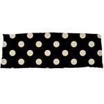 Polka Dots - Champagne Orange on Black Body Pillow Case Dakimakura (Two Sides)