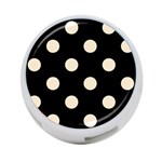 Polka Dots - Champagne Orange on Black 4-Port USB Hub (Two Sides)