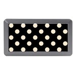 Polka Dots - Champagne Orange on Black Memory Card Reader (Mini)